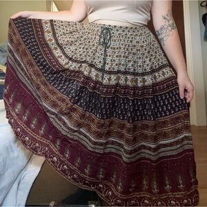 plus size boho skirt